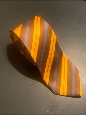 Italo Ferretti Silvi Marina Mens Tie Necktie Silk Italy Hand Made Striped